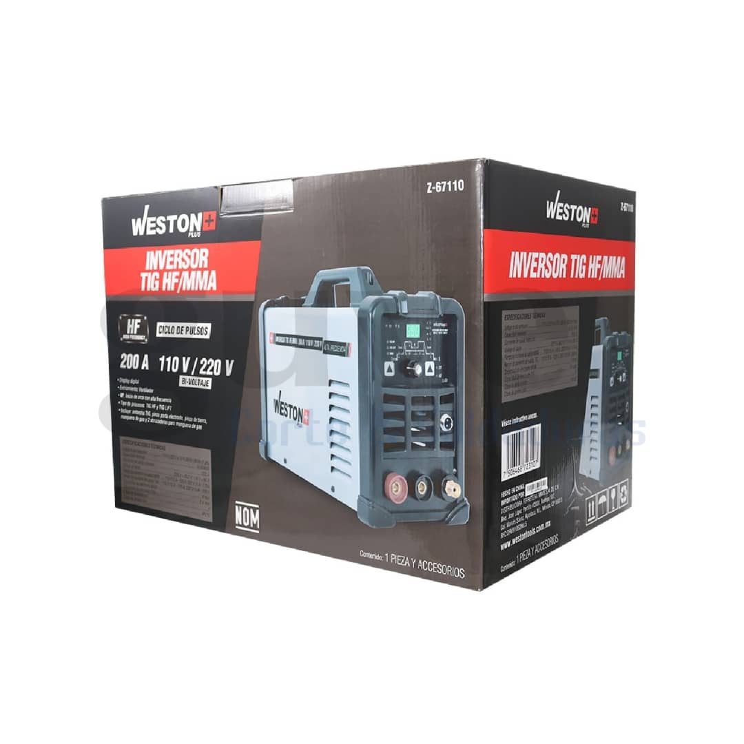 Inversor TIG HF MMA 200A empaque